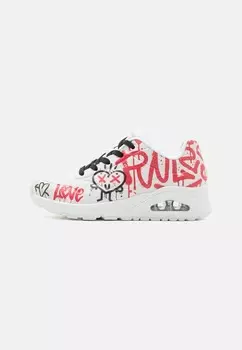Кроссовки Skechers Uno Lace-up, белый/красный/черный