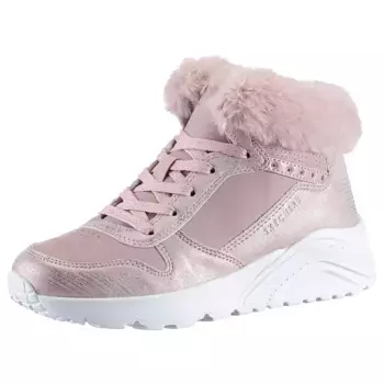 Кроссовки Skechers «Uno Lite - Comfort Collar», ботинки на шнуровке, зимние ботинки, высокие кроссовки на утепляющей подкладке, цвет mauve
