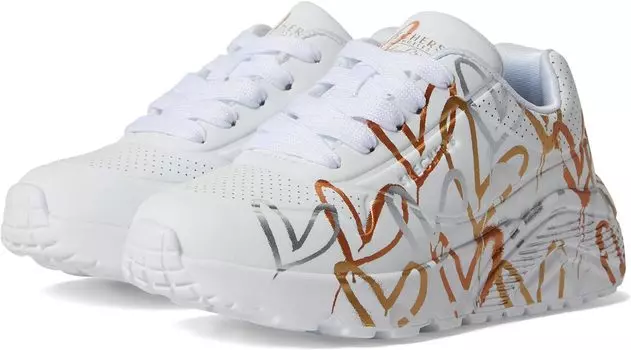 Кроссовки Skechers Uno Lite - Metallic Love 314067L, цвет White/Gold