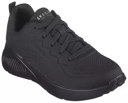 Кроссовки Skechers "UNO LITE", монохромные, повседневная обувь, полуботинки, туфли на шнуровке, черный
