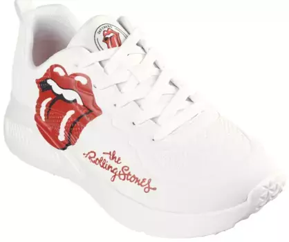 Кроссовки Skechers "UNO LITE ROLLING STONES" с крутым принтом Rolling Stones, повседневная обувь, полуботинки, туфли на шнуровке, красный