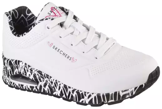 Кроссовки Skechers "UNO LOVING LOVE", с воздушной подошвой, повседневная обувь, полуботинки, туфли на шнуровке, черный