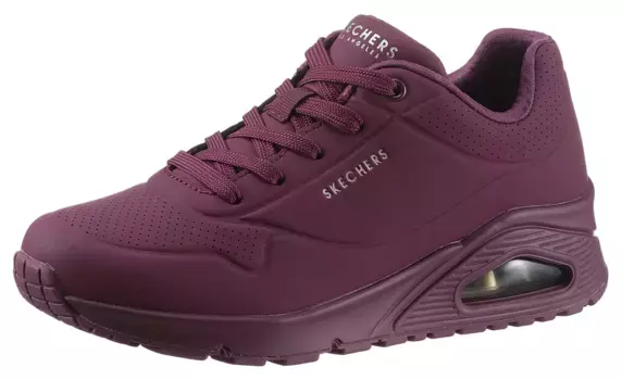 Кроссовки Skechers "UNO-STAND ON AIR", монохромные, повседневная обувь, полуботинки, туфли на шнуровке, цвет Beere