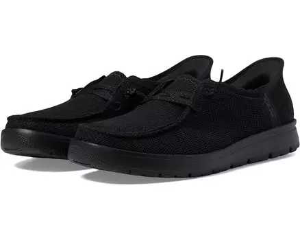 Кроссовки SKECHERS Venice - Coastal Groove Hands Free Slip-Ins, цвет Black/Black