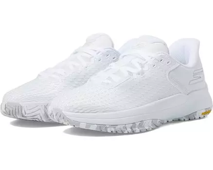 Кроссовки SKECHERS Viper Court Elite Hands Free Slip-Ins, цвет White/Silver