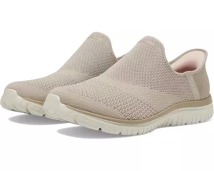 Кроссовки SKECHERS Virtue Sleek Hands Free Slip-INS, серо-коричневый