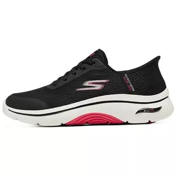 Кроссовки Skechers WOMEN"S GO WALK Lifestyle Shoes Women's Low-top Black/Red, черный/розовый