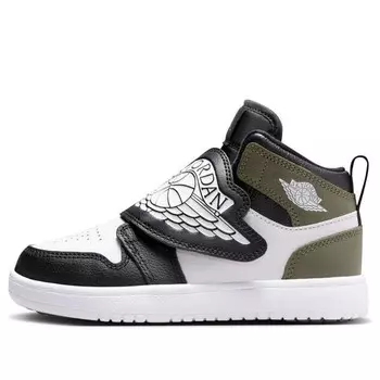 Кроссовки sky jordan 1 'black white medium olive' Air Jordan, черный