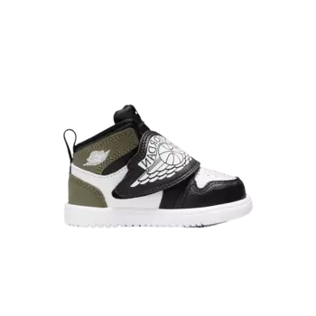 Кроссовки Sky Jordan 1 TD 'Black Toe Medium Olive', черный
