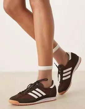 Кроссовки SL 72 OG коричневого и белого цвета adidas Originals