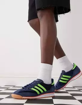 Кроссовки SL 72 OG темно-синего и зеленого цветов adidas Originals