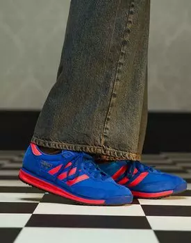 Кроссовки SL 72 RS синего и оранжевого цветов adidas Originals