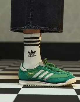 Кроссовки SL 72 RS зеленого цвета adidas Originals