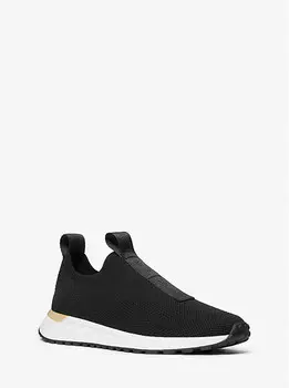 Кроссовки-слайдеры Bodie Logo Tape Mesh Slip-On Michael Kors, черный
