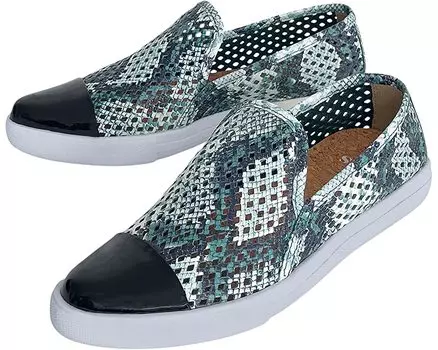 Кроссовки Slim Fashion Sneaker Flat Jibs, бирюзовый питон