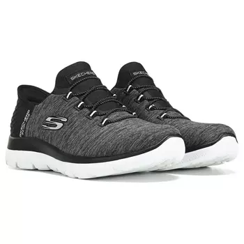 Кроссовки Slip-Ins Summits Skechers, black/white wide