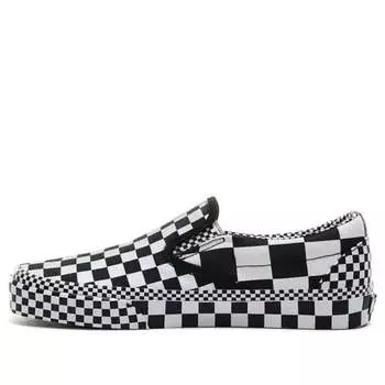 Кроссовки slip-on 'all over checkerboard' Vans, черный