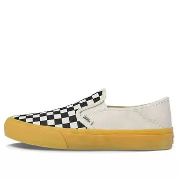 Кроссовки slip-on casual low tops skateboarding shoes black white Vans, черный