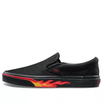 Кроссовки slip-on 'flame wall' Vans, черный