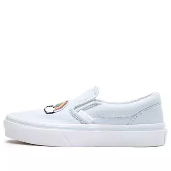 Кроссовки slip-on k shoes blue Vans, синий