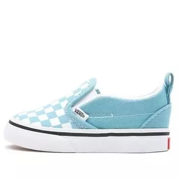 Кроссовки slip-on k shoes white/blue Vans, белый
