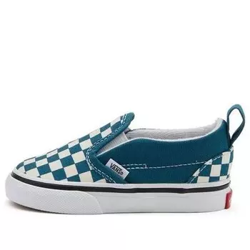 Кроссовки slip-on kids blue/white Vans, синий