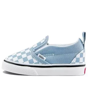 Кроссовки slip-on low tops casual skateboarding shoes blue Vans, синий