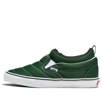 Кроссовки slip-on mid 'dark green' Vans, зеленый