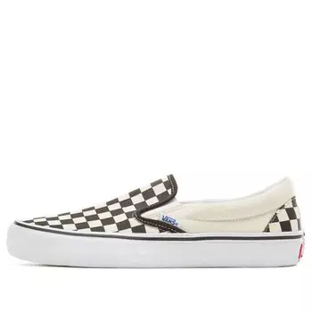 Кроссовки slip-on pro 'checkerboard' Vans, черный