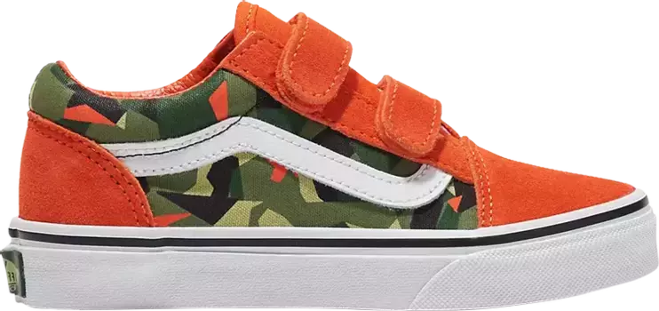Кроссовки Slip-On V Kids 'Geo Camo Orange', оранжевый