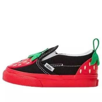 Кроссовки slip-on velcro 'black red' Vans, черный