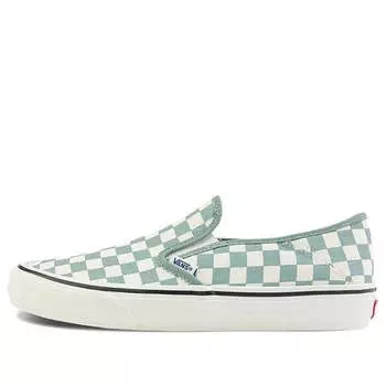 Кроссовки slip-on vr3 'checkered green' Vans, зеленый