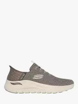 Кроссовки-слипоны arch fit 2.0 look ahead Skechers, серо-коричневый