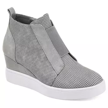 Кроссовки-Слипоны Clara на танкетке Journee, серый