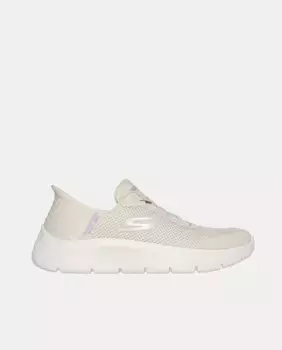 Кроссовки-слипоны: GO WALK Flex для женщин, беговой стиль с низким верхом и сеткой Skechers, бежевый