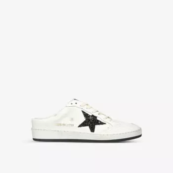 Кроссовки-слипоны из искусственной кожи с низким берцем Ballstar 10283 и логотипом Golden Goose, белый