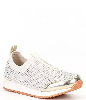 Кроссовки-слипоны MICHAEL Michael Kors для девочек Allie Sock Crystal (для малышей), слоновая кость