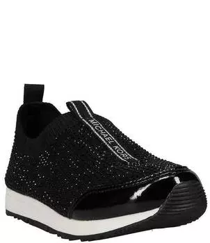 Кроссовки-слипоны MICHAEL Michael Kors для девочек Allie Sock Crystal (для малышей), черный