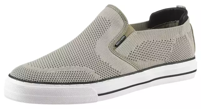 Кроссовки-слипоны Mustang Shoes, повседневная обувь, тапочки, полуботинки с модным рисунком дырок, бежевый