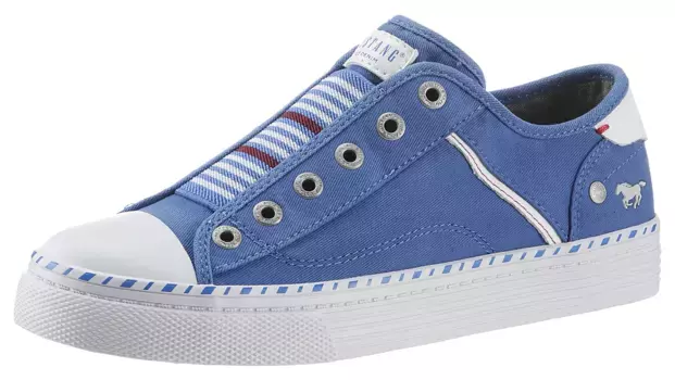 Кроссовки-слипоны Mustang Shoes "Слипоны, повседневная обувь," слипоны, слипоны, повседневная обувь с практичной резинкой, голубой