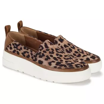 Кроссовки-слипоны на платформе Nevin Baretraps, auburn leopard print fabric
