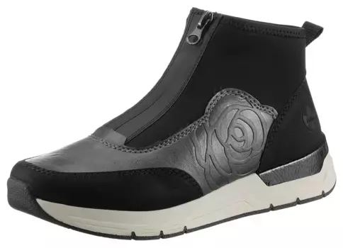 Кроссовки-слипоны Rieker, ботинки-слипоны, ботильоны, высокие кеды веганского производства, серый