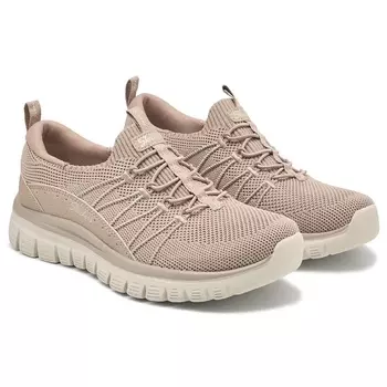Кроссовки-слипоны с элегантным дизайном Skechers, taupe mesh