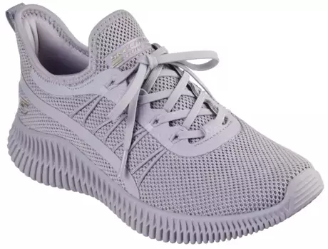 Кроссовки-слипоны Skechers "BOBS GEO-NEW AESTHETICS", повседневная обувь, слипоны веганского производства, серый