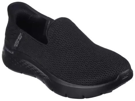 Кроссовки-слипоны Skechers "GO WALK FLEX RELISH", повседневная обувь без шнуровки с функцией вставки для легкого надевания, черный