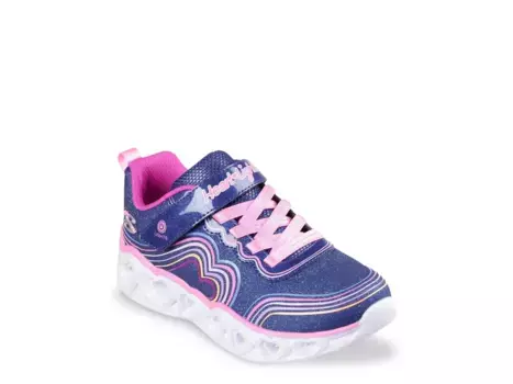 Кроссовки-слипоны Skechers Heart Lights Retro Hearts — детские, темно-синие