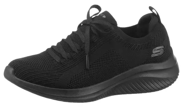 Кроссовки-слипоны Skechers "ULTRA FLEX 3.0 BIG PLAN" со шнуровкой для надевания, черный