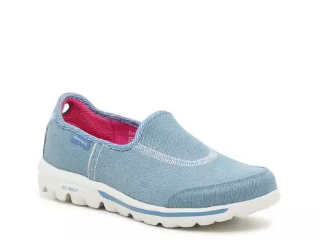 Кроссовки-слипоны женские Skechers Go Walk Travel, светло-синий