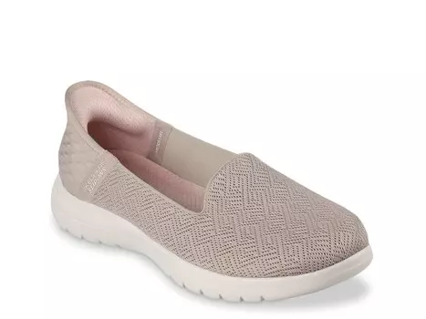 Кроссовки-слипоны женские Skechers Slip Ins On The Go Flex Astonish, серо-коричневый
