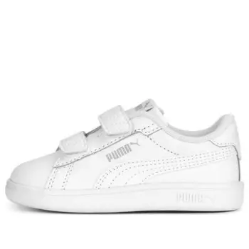 Кроссовки smash 3.0 leather velcro 'white cool light grey' Puma, белый